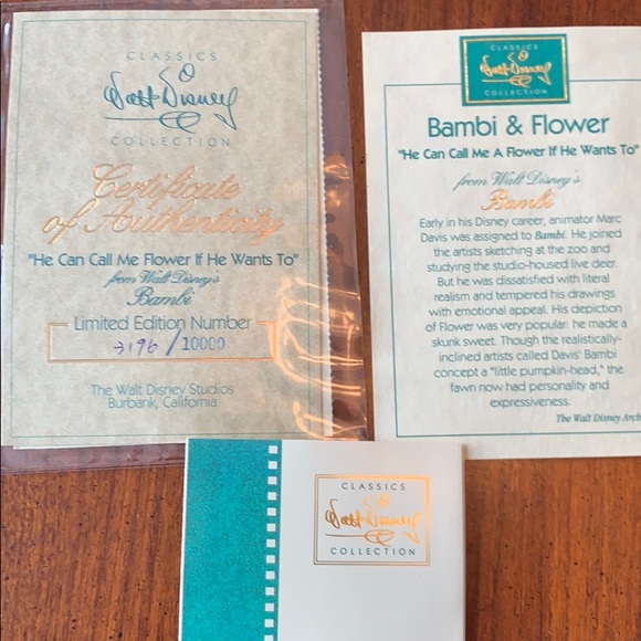 Walt Disney Classics Bambi and Flower Limited Ed - Picture 4 of 7